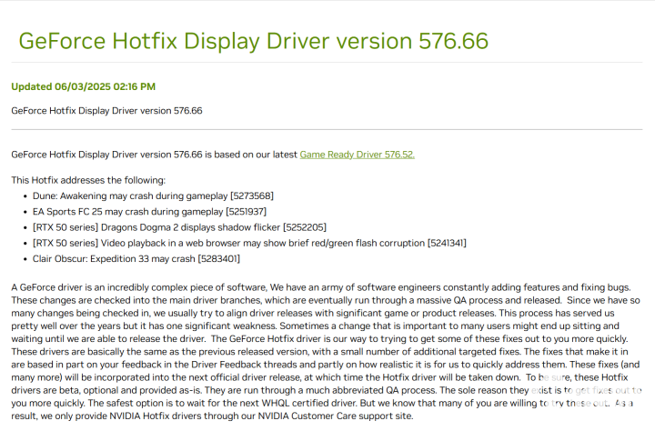 Force Hotfix 57666驱动程序麻将胡了试玩网站免费再迎热修复 英伟达发Ge(图2)